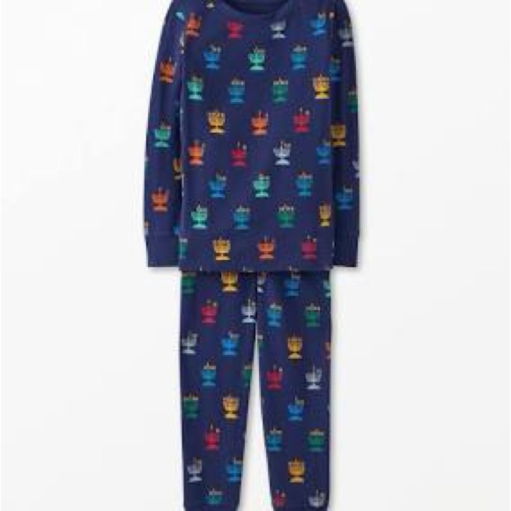 Hanna Andersson Navy Menorah Pajama Set